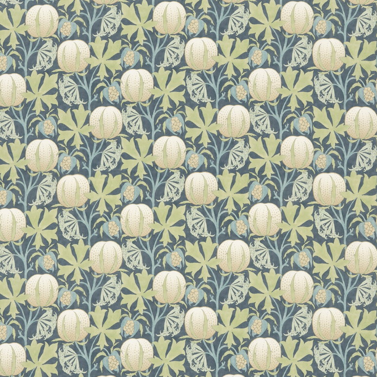 GP &amp; J Baker Pumpkins Cotton Green/Blue Fabric
