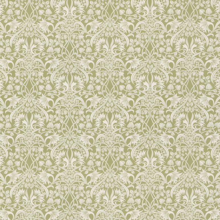 GP &amp; J Baker Fritillerie Cotton Green Fabric