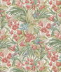 GP & J Baker Trumpet Flowers Cotton Red/Green Fabric
