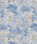 GP & J Baker Trumpet Flowers Cotton Blue Fabric