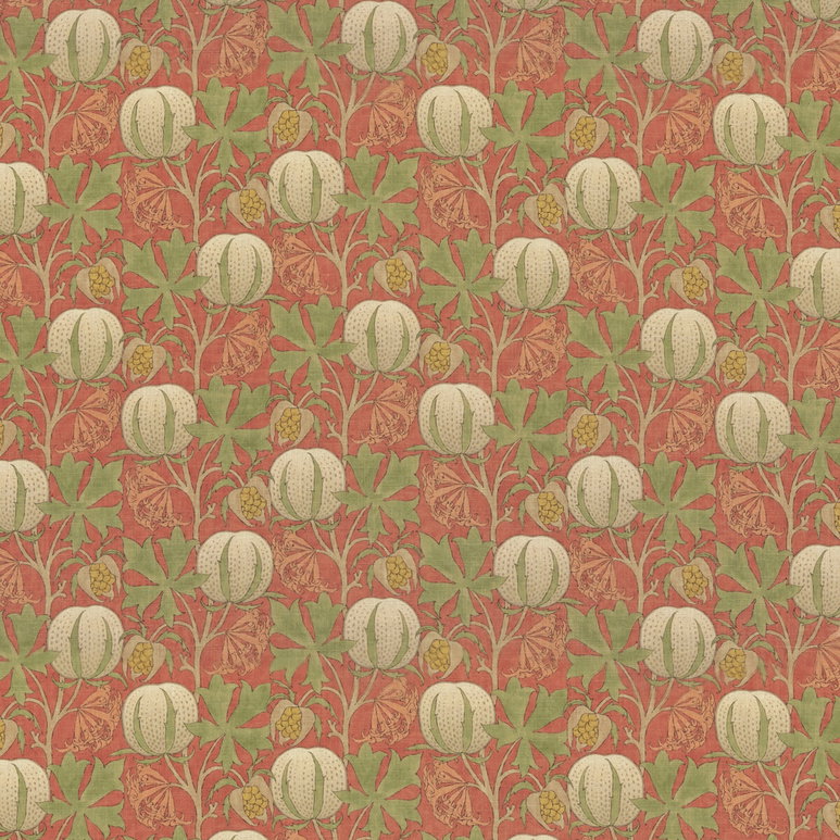 GP &amp; J Baker Pumpkins Red/Green Fabric