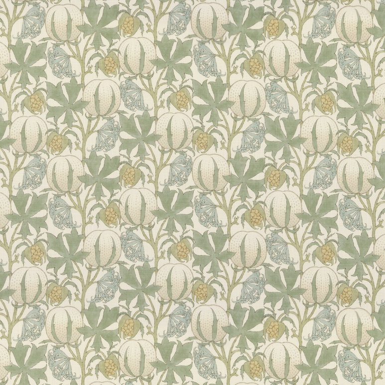 GP &amp; J Baker Pumpkins Aqua Fabric