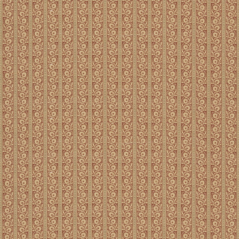 GP &amp; J Baker Bibury Red/Olive Fabric