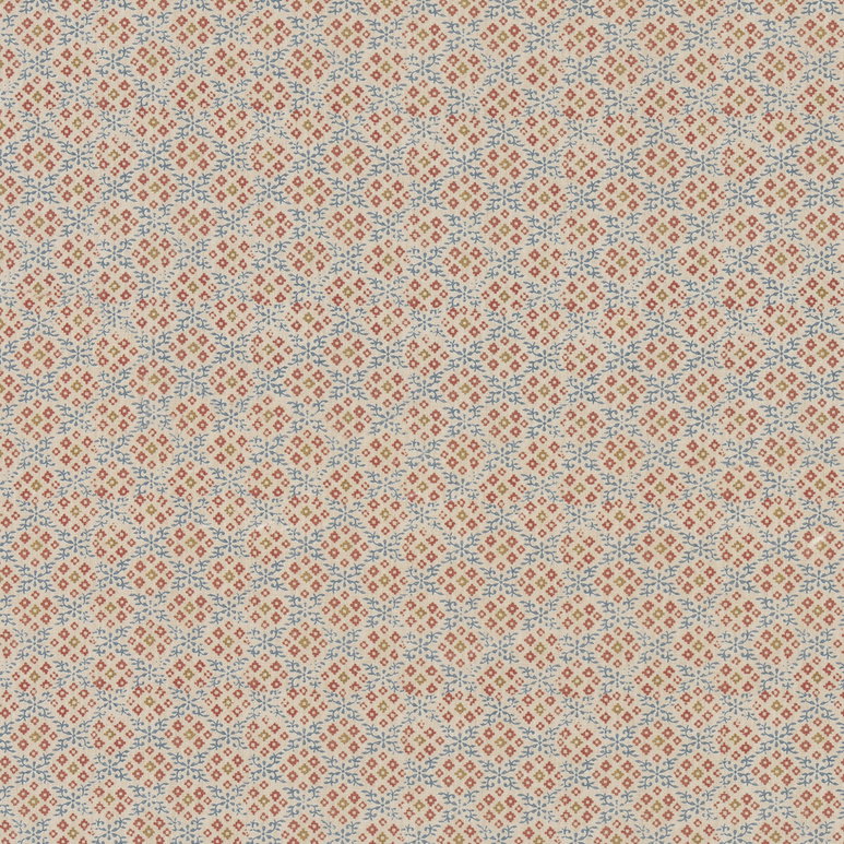 GP &amp; J Baker Grantly Indigo/Red Fabric