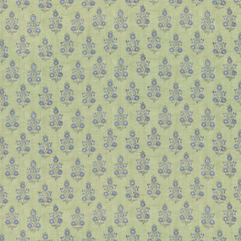 GP &amp; J Baker Poppy Sprig Green/Blue Fabric