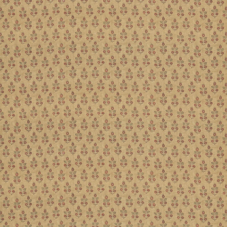 GP &amp; J Baker Poppy Sprig Ochre Fabric