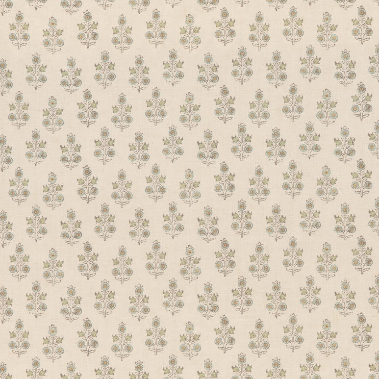 GP &amp; J Baker Poppy Sprig Aqua Fabric