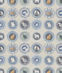 GP & J Baker Robina's Dinner Party Blue Fabric