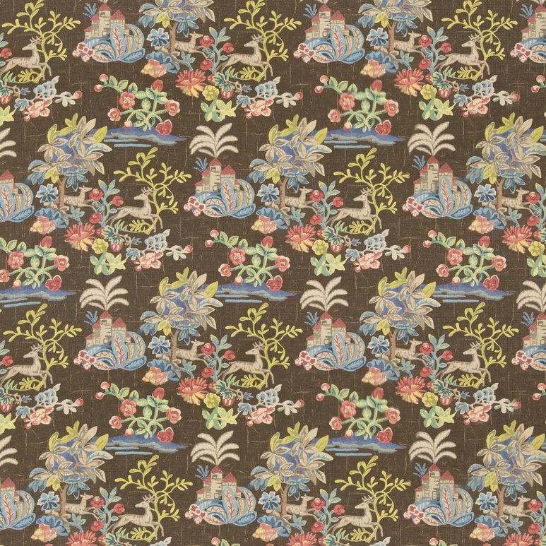 GP &amp; J Baker Knight's Tale Texture Cocoa Fabric
