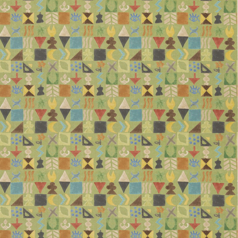 GP &amp; J Baker Potato Print Green Fabric