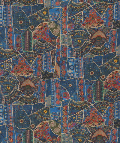 GP & J Baker Front Row Jewel Blue Fabric