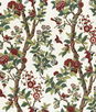 GP & J Baker Eldon Document Red/Green Fabric