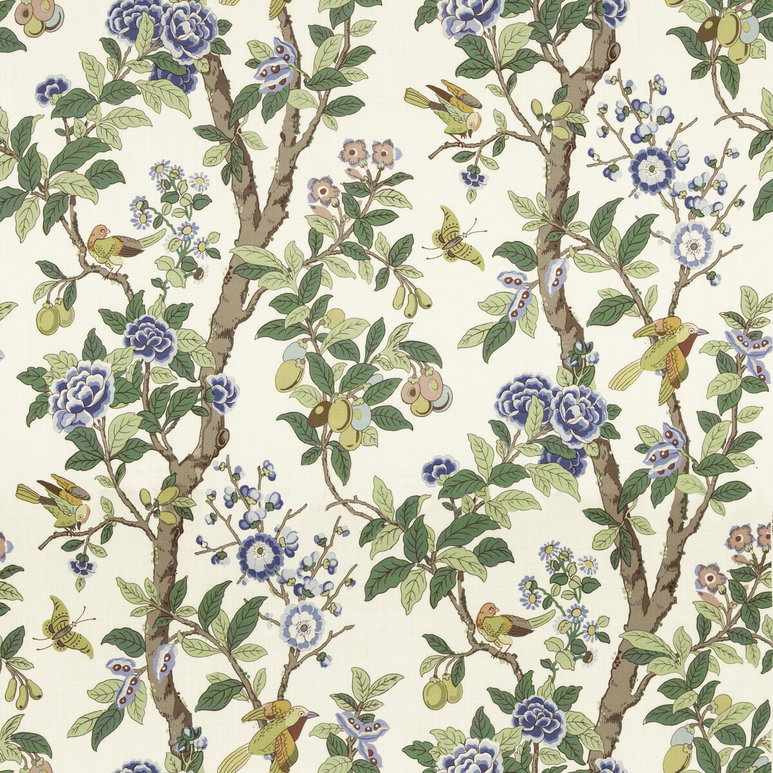 GP &amp; J Baker Eldon Blue/Green Fabric