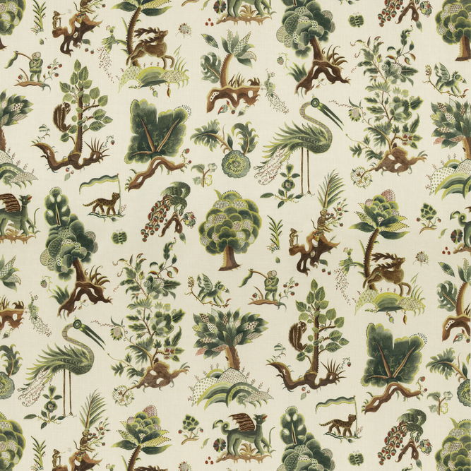 GP &amp; J Baker Gertrude Document Green Fabric