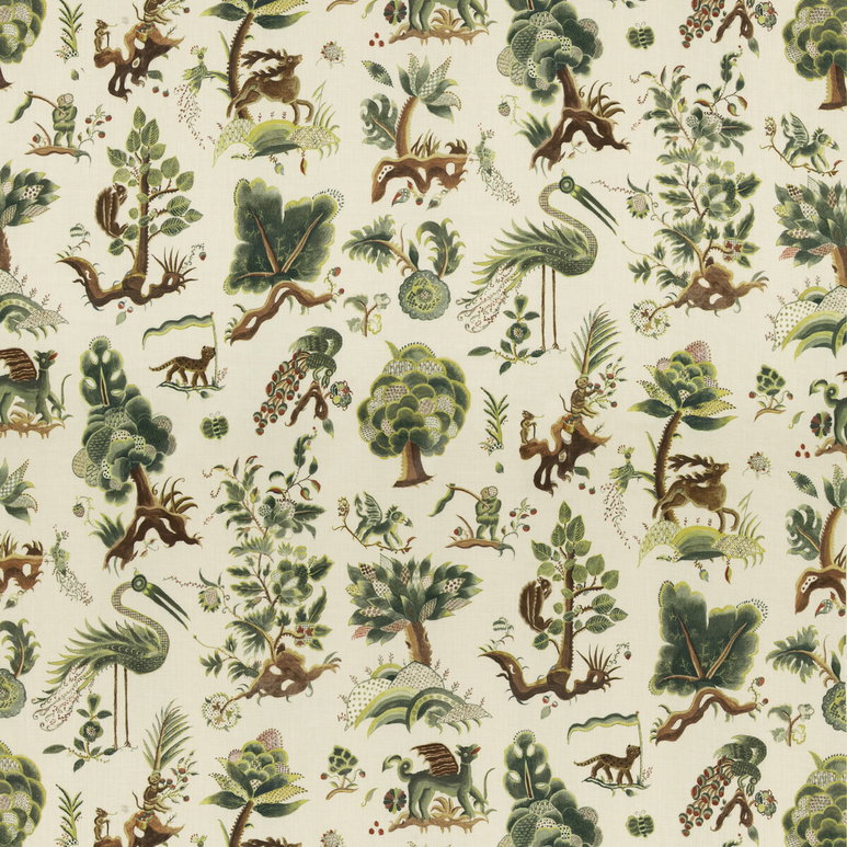 GP &amp; J Baker Gertrude Document Green Fabric
