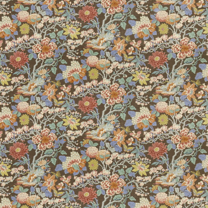 GP &amp; J Baker Little Magnolia Espresso Fabric