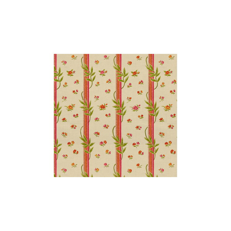 Brunschwig &amp; Fils Les Pampres Rose/Mandarin Fabric