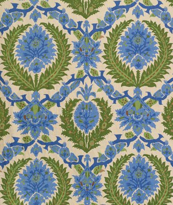 Brunschwig & Fils Zenobia Linen Print Canton Blue/Green Fabric