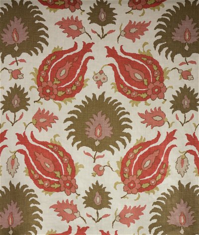 Brunschwig & Fils Kashmiri Linen Print Blush/Toast Fabric
