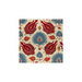 Brunschwig & Fils Kashmiri Linen Print Pomegranate/Blue Fabric