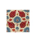 Brunschwig & Fils Kashmiri Linen Print Pomegranate/Blue Fabric