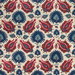 Brunschwig & Fils Kashmiri Linen Print Navy/Berry Fabric