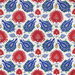 Brunschwig & Fils Kashmiri Linen Print Blue/Red Fabric