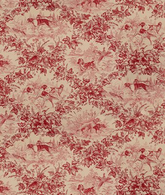 Brunschwig & Fils On Point Cotton Print Red Fabric