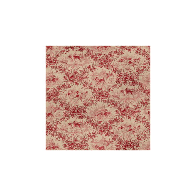Brunschwig &amp; Fils On Point Cotton Print Red Fabric