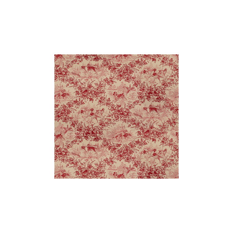 Brunschwig &amp; Fils On Point Cotton Print Red Fabric