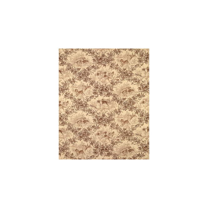 Brunschwig &amp; Fils On Point Cotton Print Tobacco Fabric