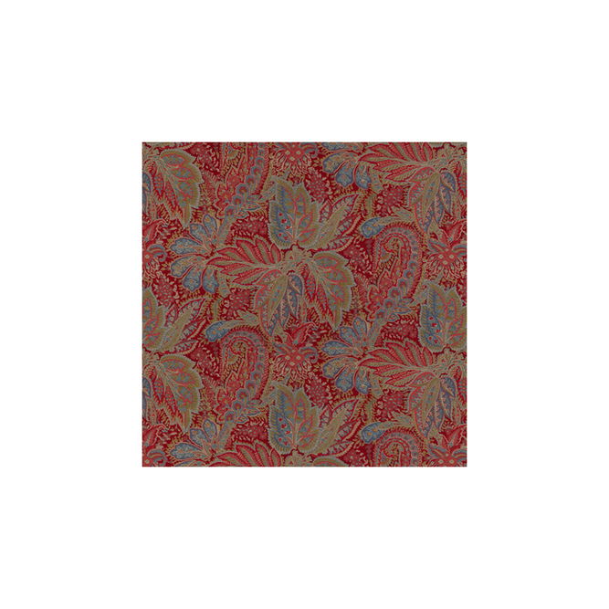 Brunschwig &amp; Fils Chandigarh Cotton And Linen Print Garnet Fabric