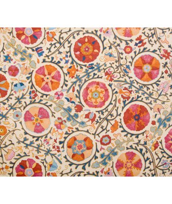 Brunschwig & Fils Dzhambul Cotton And Linen Print Raspberry Orange Fabric