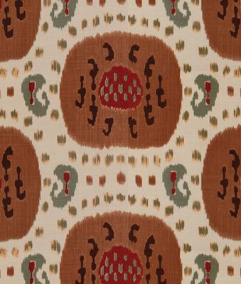 Brunschwig & Fils Samarkand Cotton And Linen Print Brown/Beige Fabric