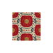 Brunschwig & Fils Samarkand Cotton And Linen Print Pompeian Red/Oxford Blue Fabric