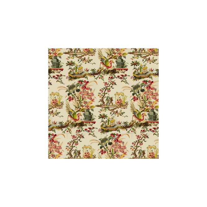 Brunschwig &amp; Fils Le Lac Glazed Chintz Yellow Fabric