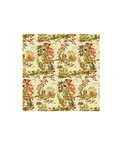 Brunschwig & Fils Le Lac Linen Print Teal and Melon/Cream Fabric