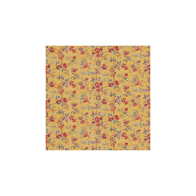 Brunschwig &amp; Fils Bougainville Cotton Print Safran Fabric