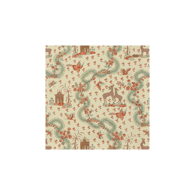 Brunschwig &amp; Fils Pondichery Turquoise Fabric
