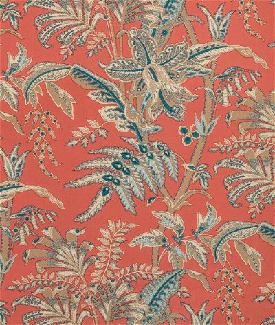 Brunschwig & Fils Seychelles Cotton Print Coral Fabric