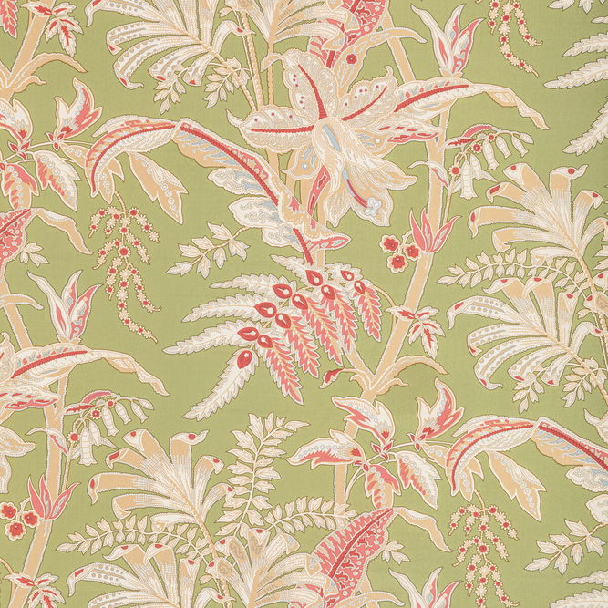 Brunschwig &amp; Fils Seychelles Cotton Print Leaf Fabric