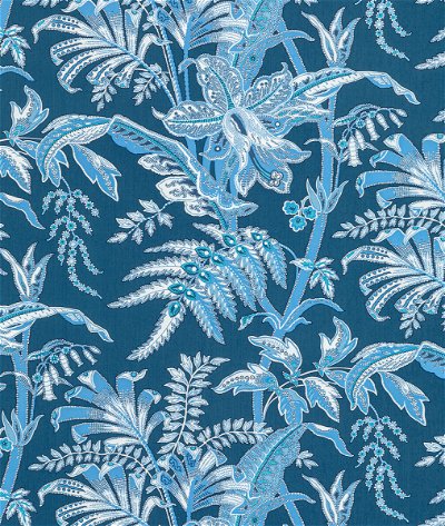 Brunschwig & Fils Seychelles Cotton Print Navy Fabric