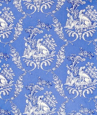 Brunschwig & Fils The Hunting Toile Blue Fabric