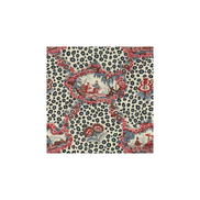 Brunschwig & Fils Chinese Leopard Toile Shades of Red & Blue Fabric