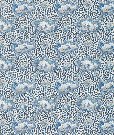 Brunschwig & Fils Chinese Leopard Toile Porcelain Fabric