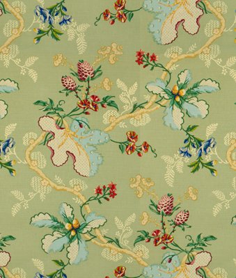 Brunschwig & Fils Fabriano Cotton And Linen Print Jade Fabric