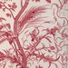 Brunschwig & Fils Bird And Thistle Cotton Print Red Fabric