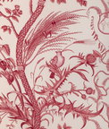 Brunschwig & Fils Bird And Thistle Cotton Print Red Fabric