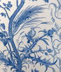Brunschwig & Fils Bird And Thistle Cotton Print Blue Fabric