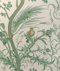 Brunschwig & Fils Bird And Thistle Cotton Print Green Fabric